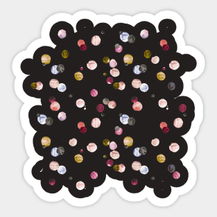 Watercolor Dots and Drops Sticker